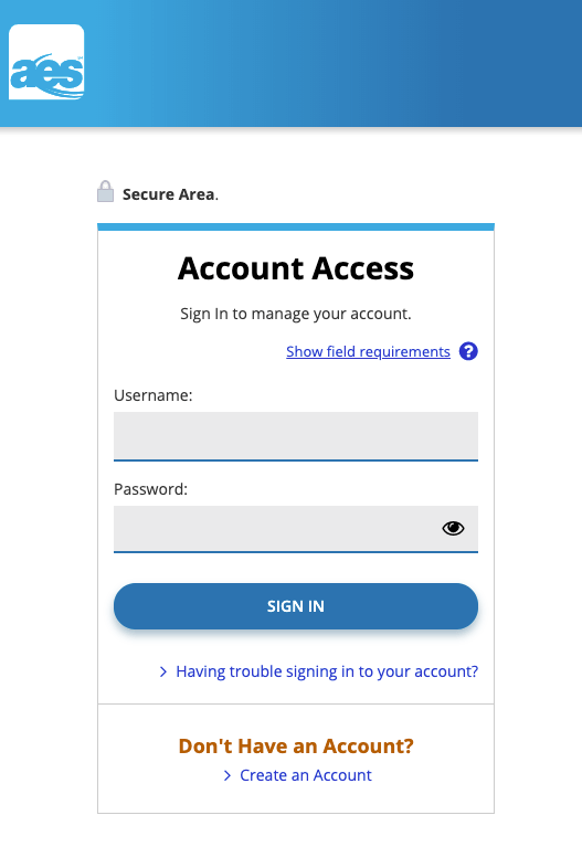 AES Account Access
