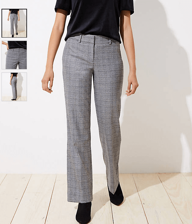 Plaid Trousers, LOFT