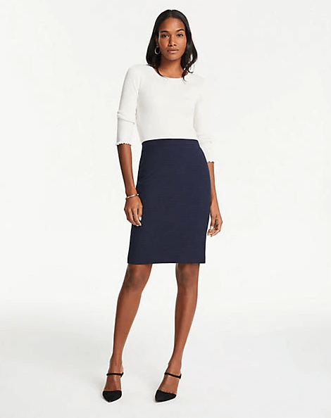 The Pencil Skirt in Pindot, Ann Taylor