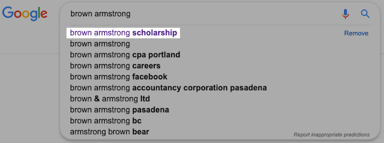 brown armstrong search result