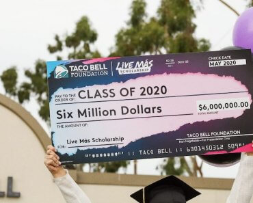 Taco Bell está donando $ 6 millones en becas a estudiantes apasionados