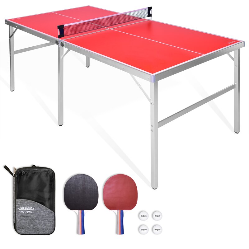 Wayfair Foldable Indoor/Outdoor Table Tennis Table With Paddles and Balls