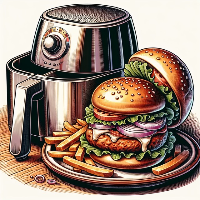 Air Fryer Hamburgers