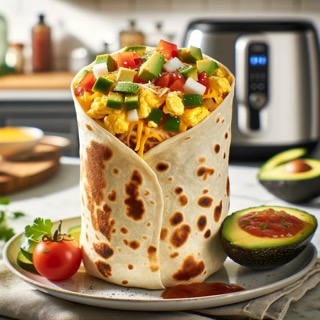 Air Fryer Breakfast Burrito